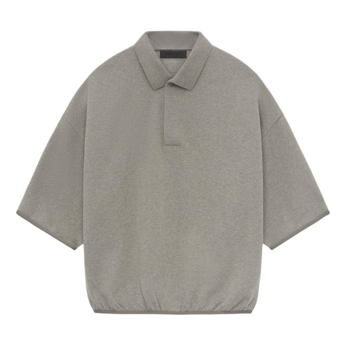 Fear of God Essentials SS24 3/4 Sleeve Polo Shirt 'Heather Grey' 192SU244401F