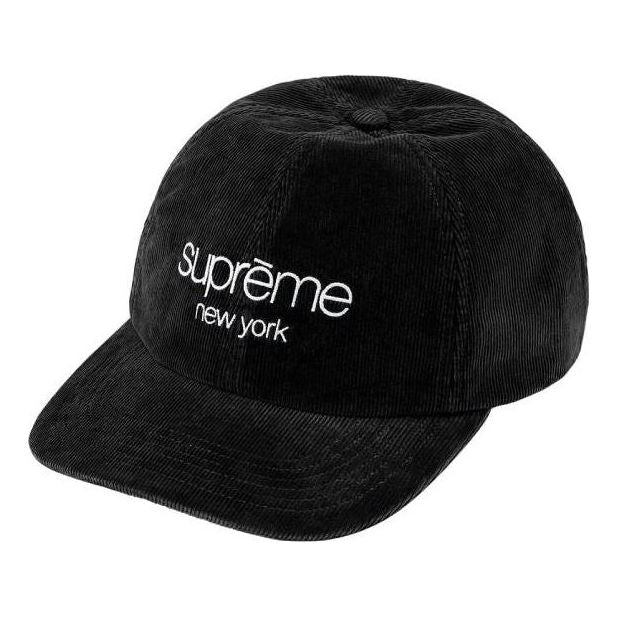 Supreme GORE-TEX Corduroy Classic Logo 6-Panel 'Black White' SUP-FW21-087