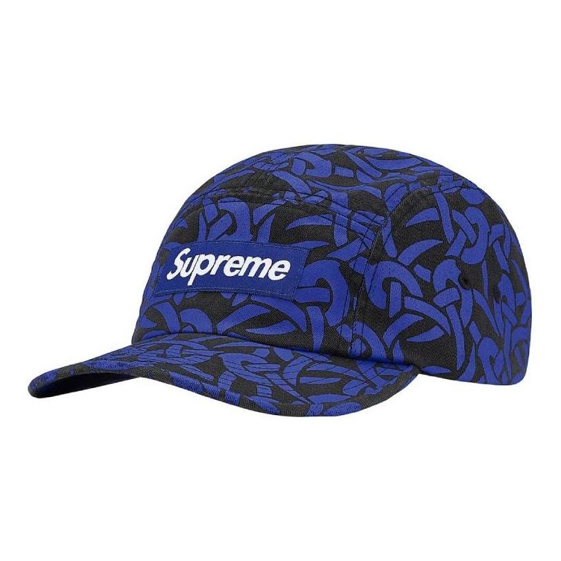 Supreme Celtic Knot Camp Cap 'Blue Black White' SUP-FW21-072