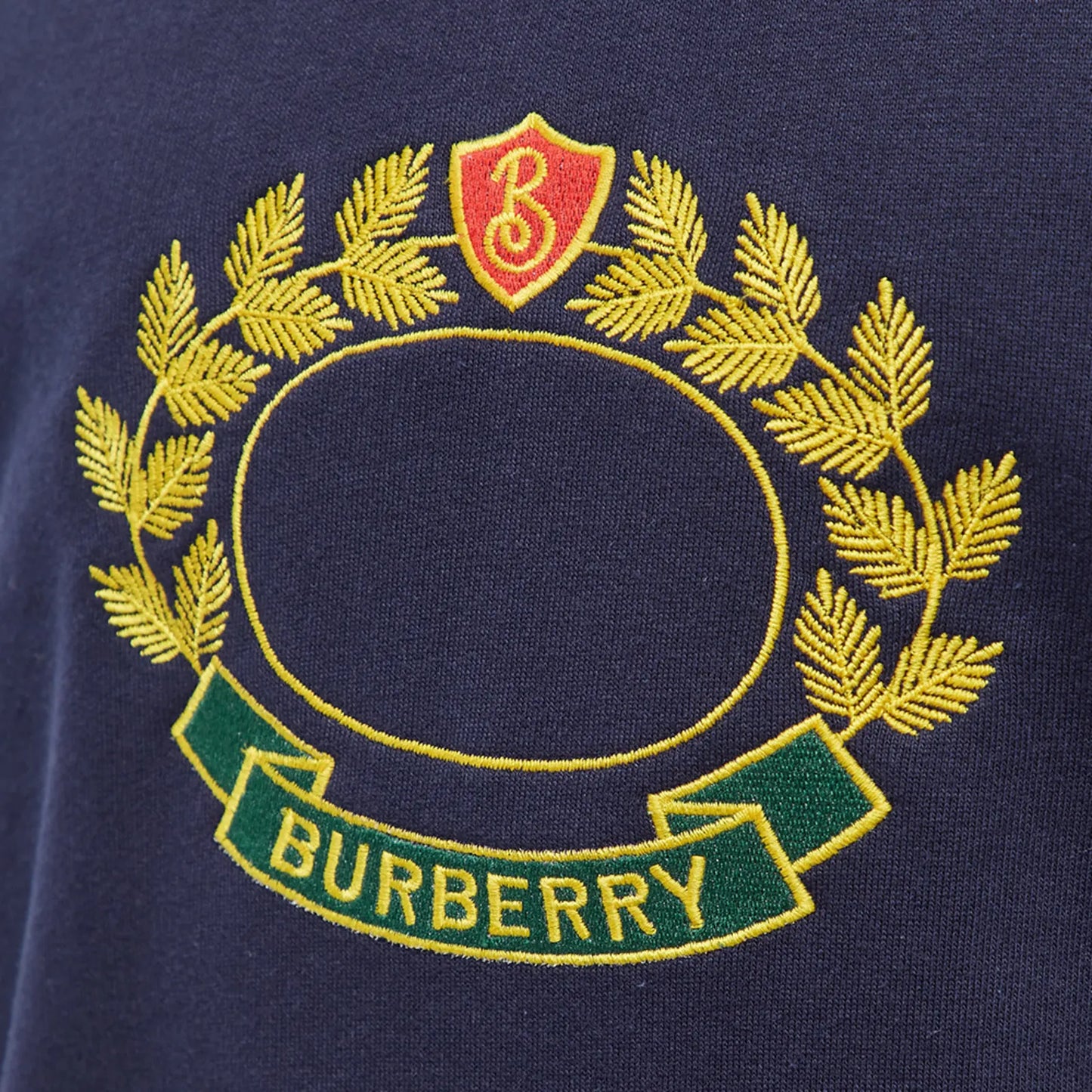 Burberry Navy Logo Embroidered Sweatshirt
