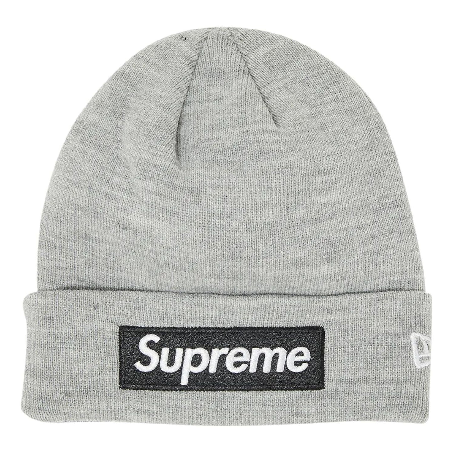 Supreme x New Era Box Logo Beanie 'Heather Grey' FW22BN10-HEATHER-GREY