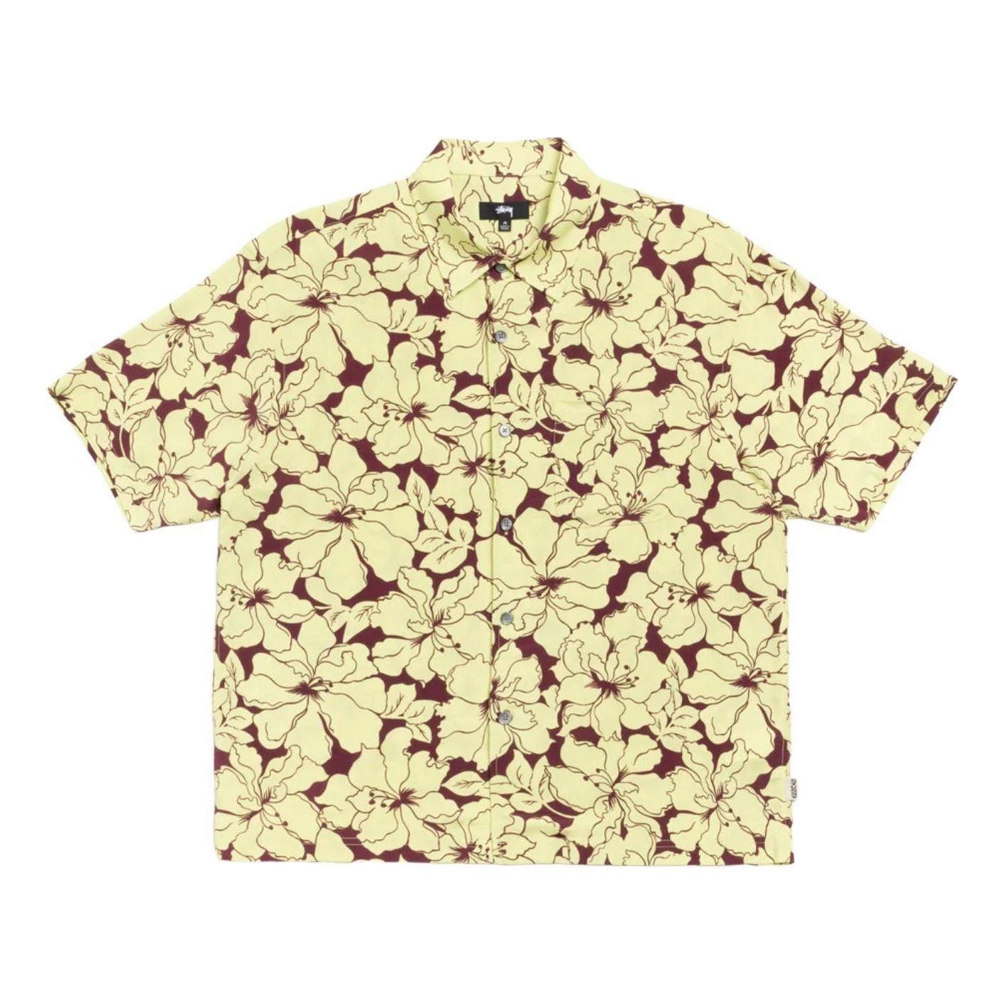Stussy Floral Hawaiian Shirt 'Lime' 1110386-LIME