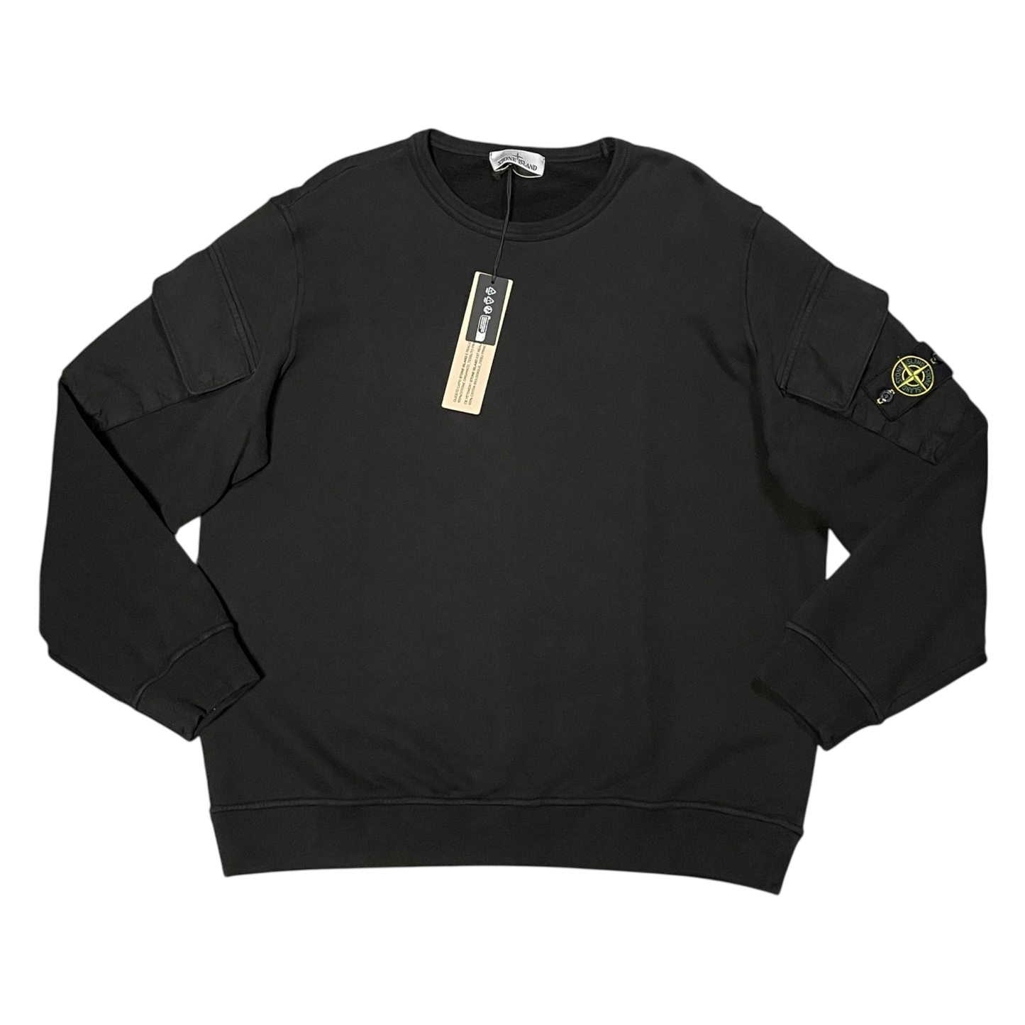 Stone Island Soft Organic Cotton Sleeve Pocket Sweater