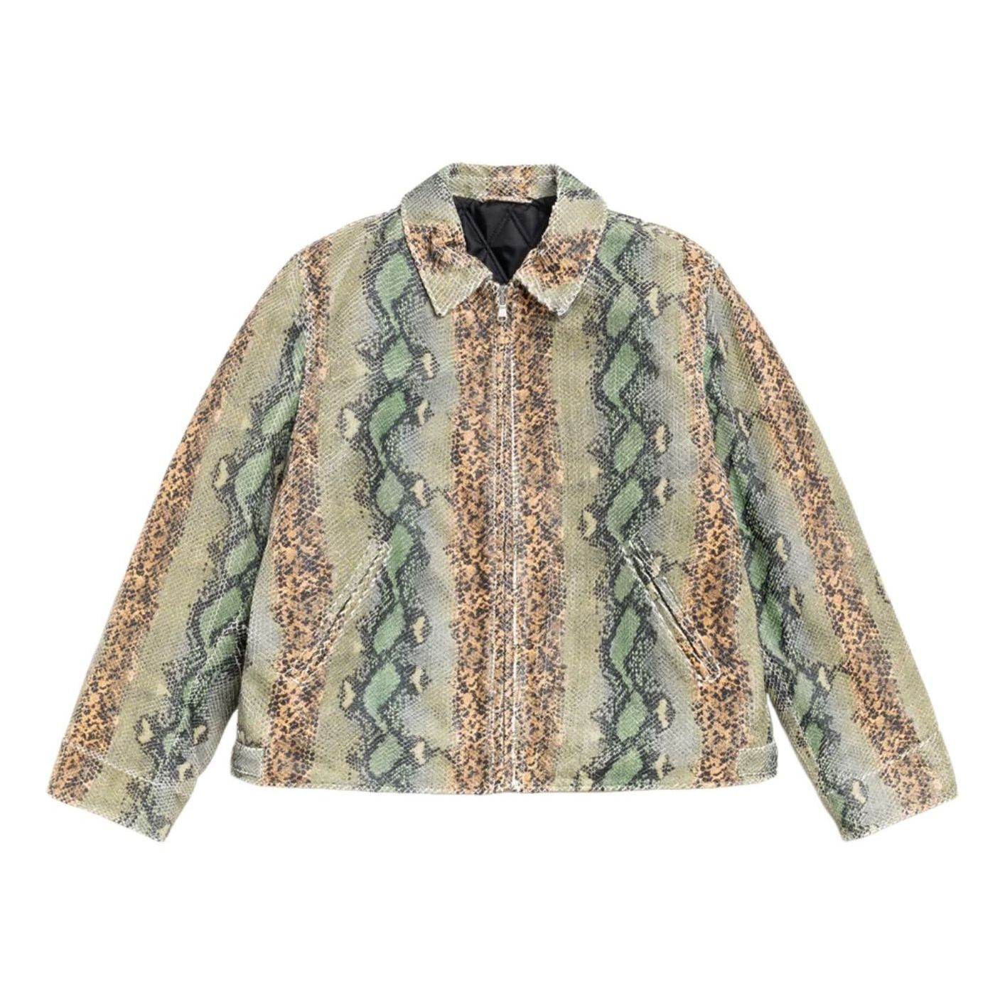 Stussy Garage Jacket Leather 'Snake' 115927-SNAK
