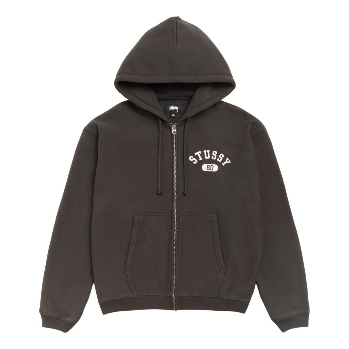 Stussy Varsity Zip Hoodie 'Washed Black' 118589-WABL