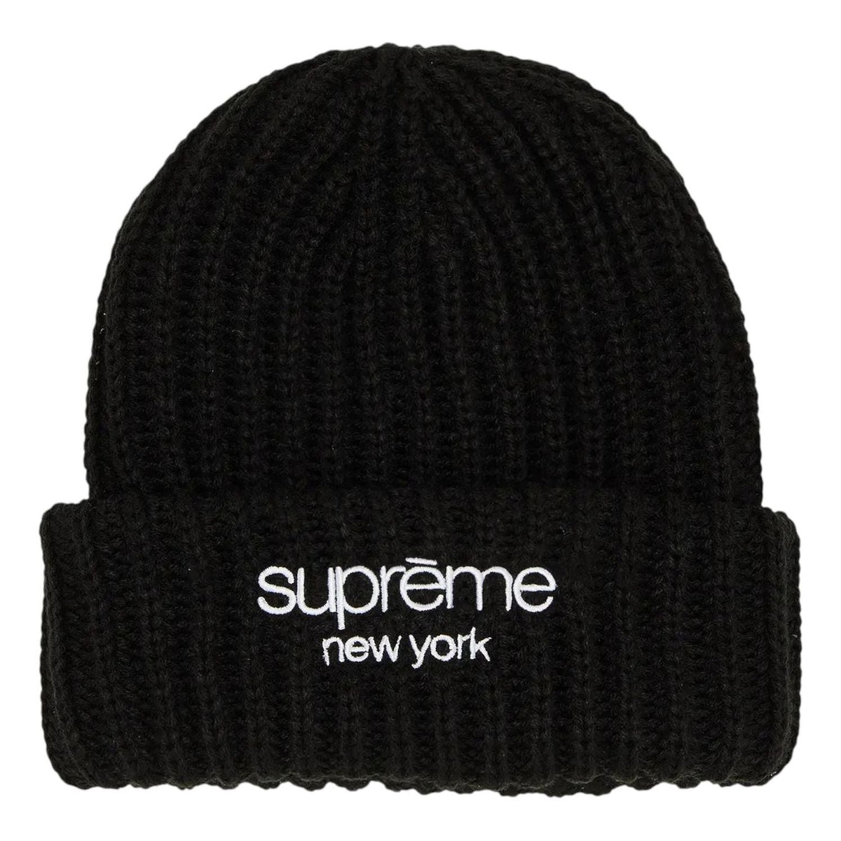 Supreme Classic Logo Chunky Ribbed Beanie 'Black' FW24BN65-BLACK