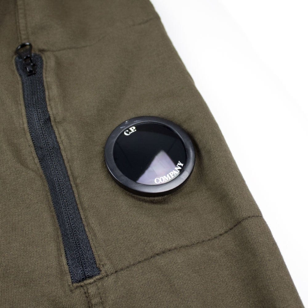 CP Company Khaki Watch Viewer Lens Hooded Zip Up Sweatshirt