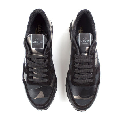 Valentino Black Bronze Camouflage Rockrunner Trainers