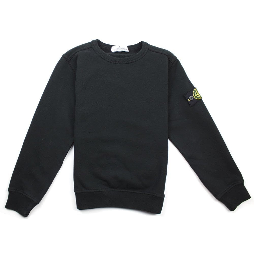 Stone Island Junior 60940 Crewneck Sweatshirt Black