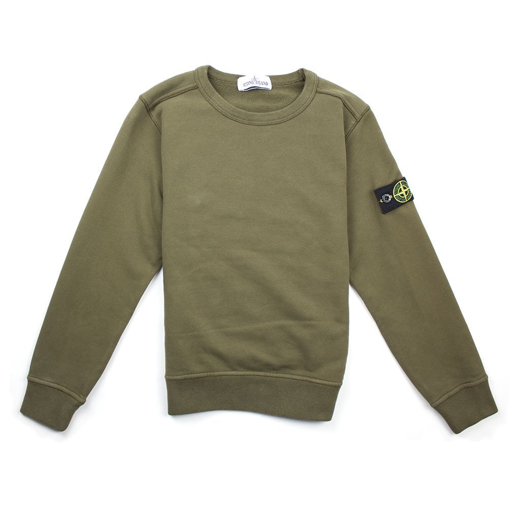 Stone Island Junior Crewneck Sweatshirt Khaki