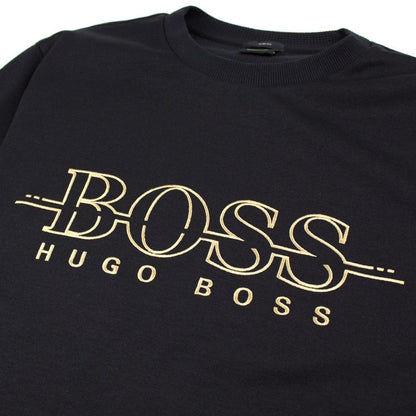 Hugo Boss Salbo Logo Crewneck Sweatshirt Black Gold