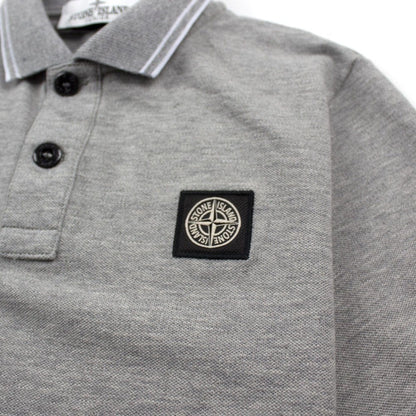 Stone Island Junior Twin Tipped Long Sleeve Polo Grey