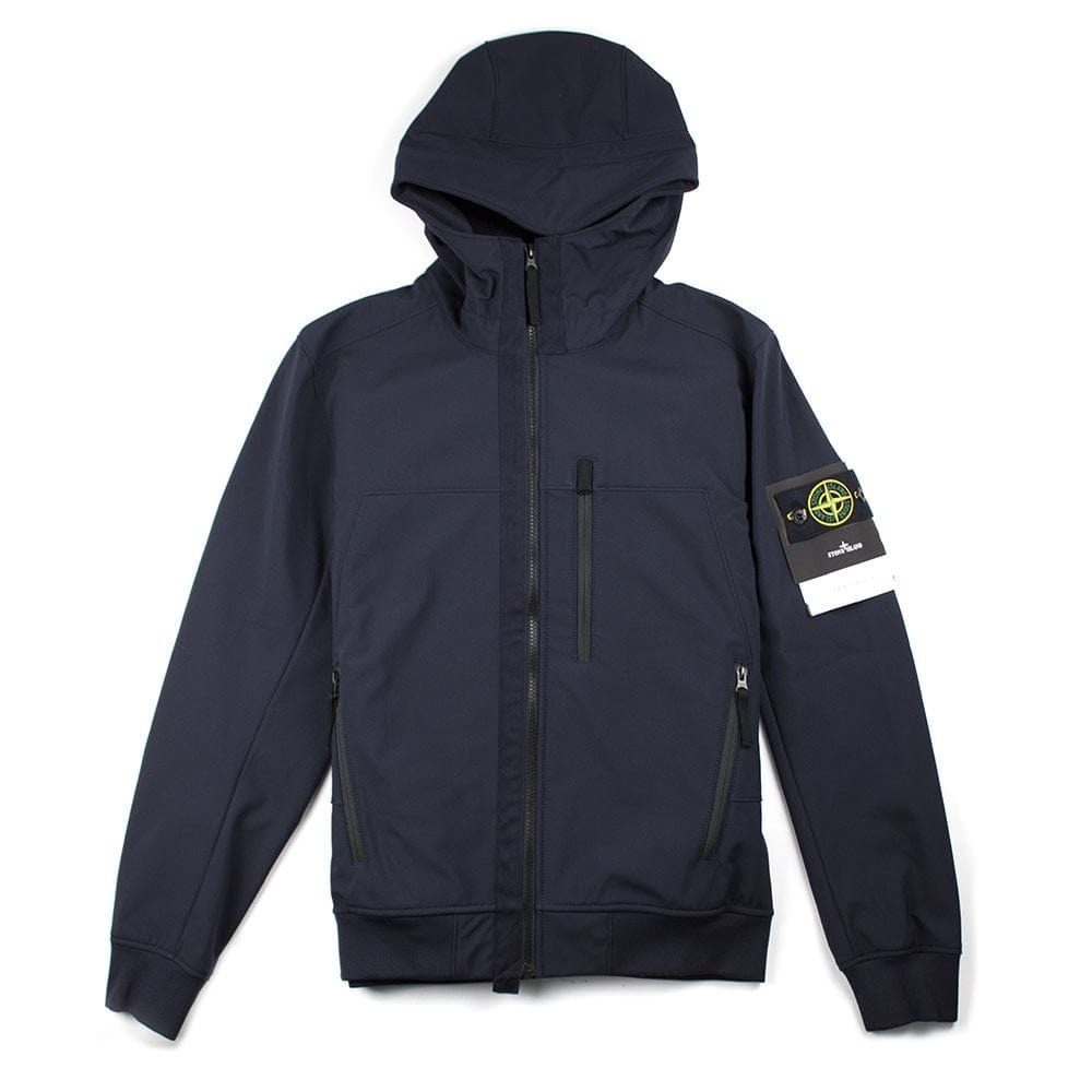 Stone Island Soft Shell Jacket Navy