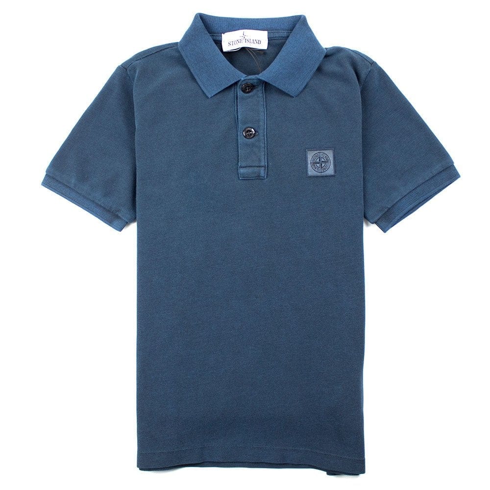 Stone Island Junior Short Sleeve Polo Turquoise