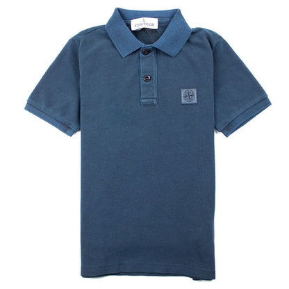 Stone Island Junior Short Sleeve Polo Turquoise