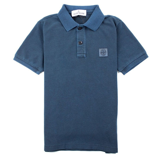 Stone Island Junior Short Sleeve Polo Turquoise