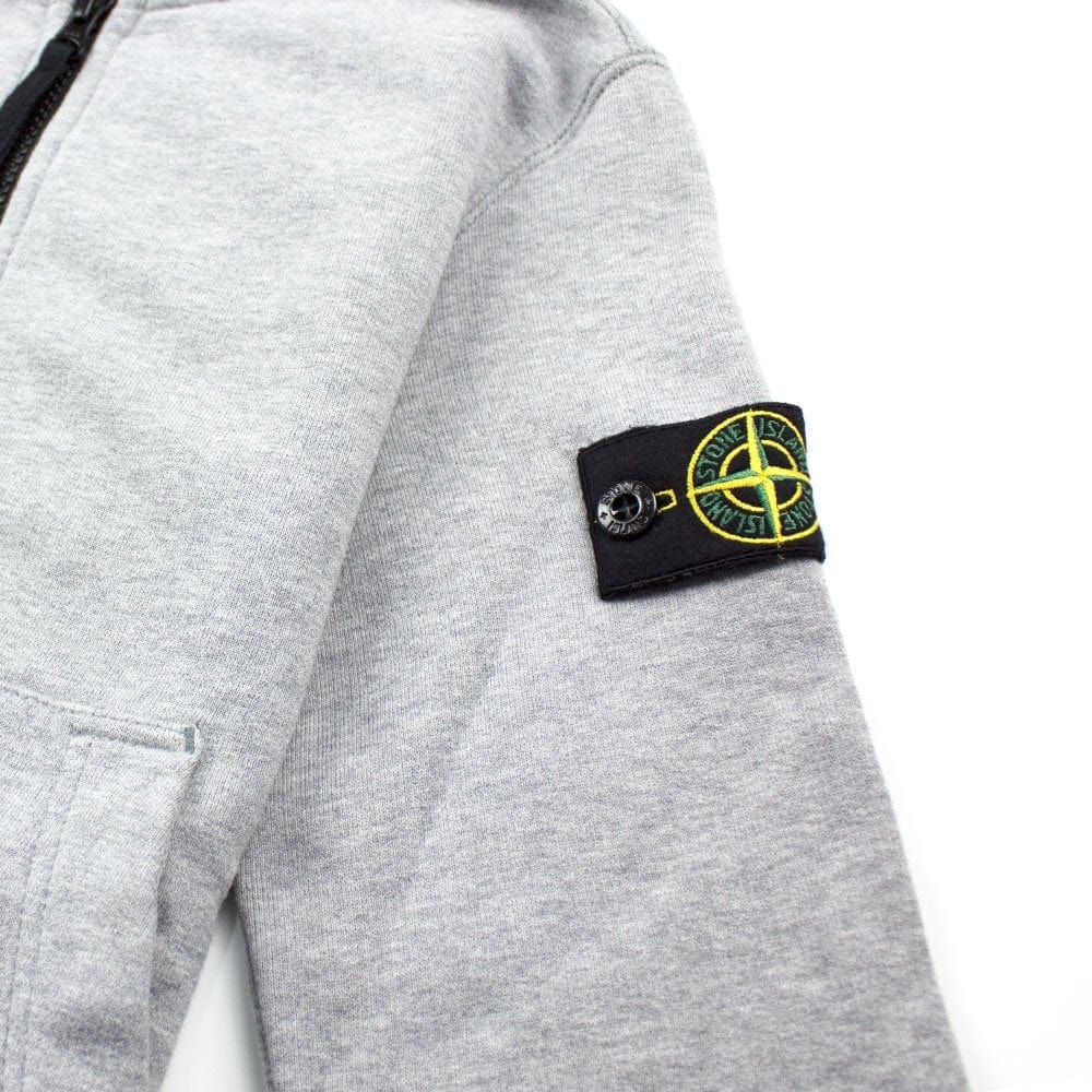 Stone Island Junior Zip Up Hoody Grey