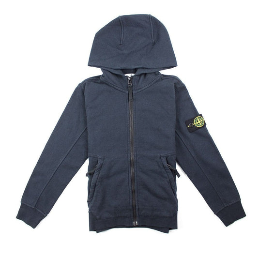 Stone Island Junior Zip Up Hoody Navy