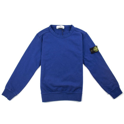 Stone Island Junior Crewneck Sweatshirt Electric Blue