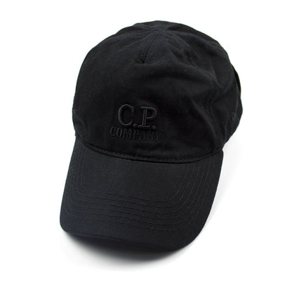 CP Company Goggle Cap With Embroidered Logo Black