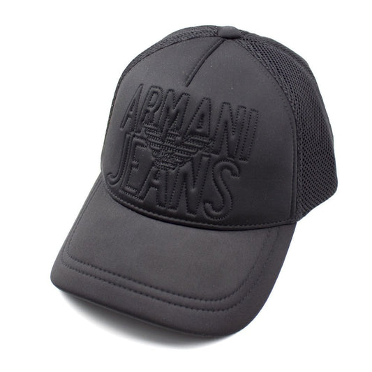 Armani Jeans Sponge Trucker Cap Black