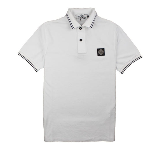 Stone Island Twin Tipped Short Sleeve Polo White/Black