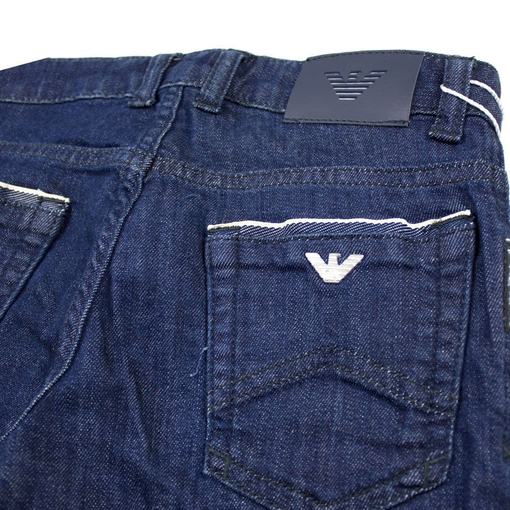 Armani Jeans Junior Raw Denim Blue