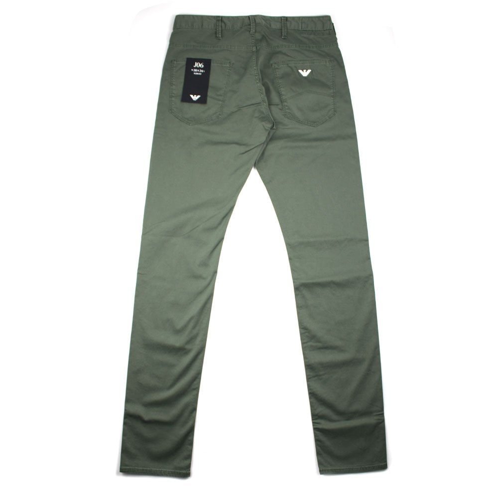 Emporio Armani J06 Slim Fit Chino Green