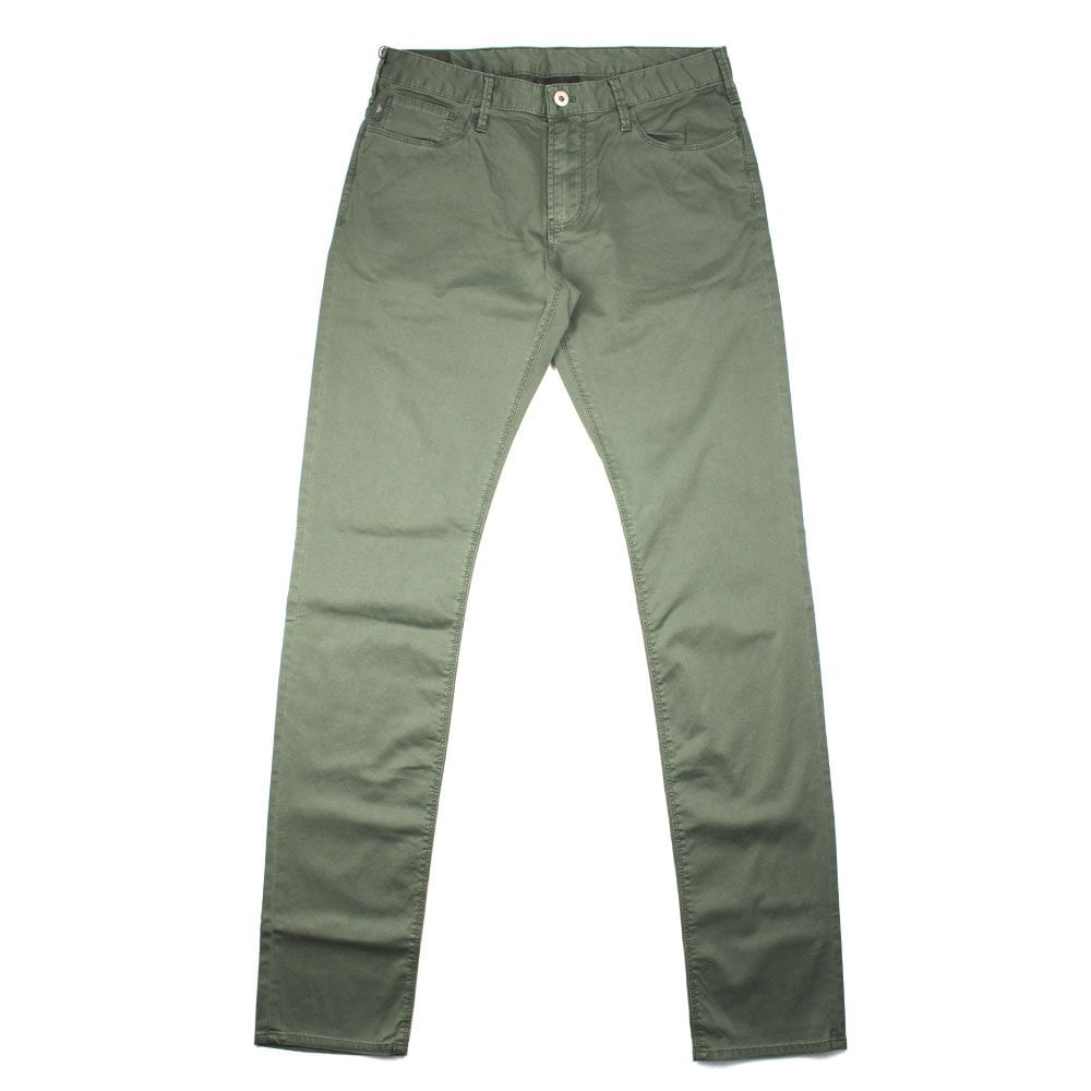 Emporio Armani J06 Slim Fit Chino Green