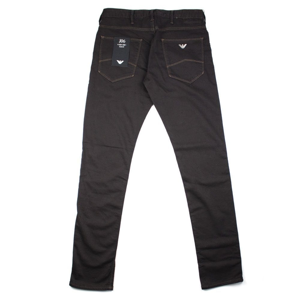 Emporio Armani J06 Slim Fit Denim Fleece Black