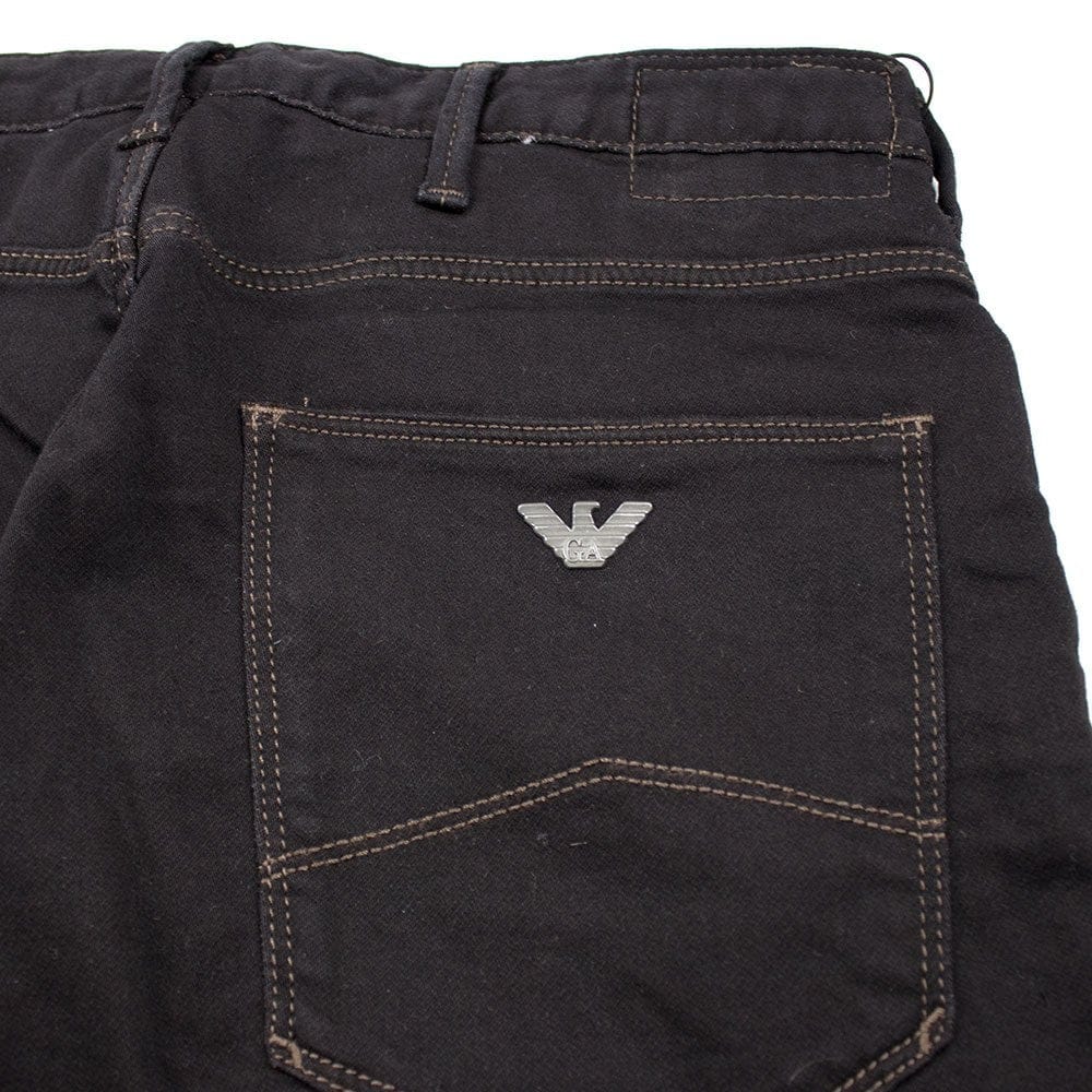 Emporio Armani J06 Slim Fit Denim Fleece Black