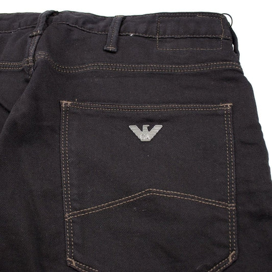 Emporio Armani J06 Slim Fit Denim Fleece Black