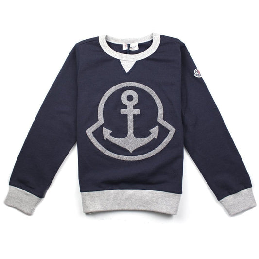 Moncler Junior Sweatshirt Anchor Navy/Grey