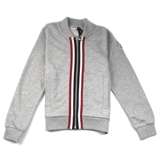 Moncler Junior Tri Zip Up Tracksuit Grey