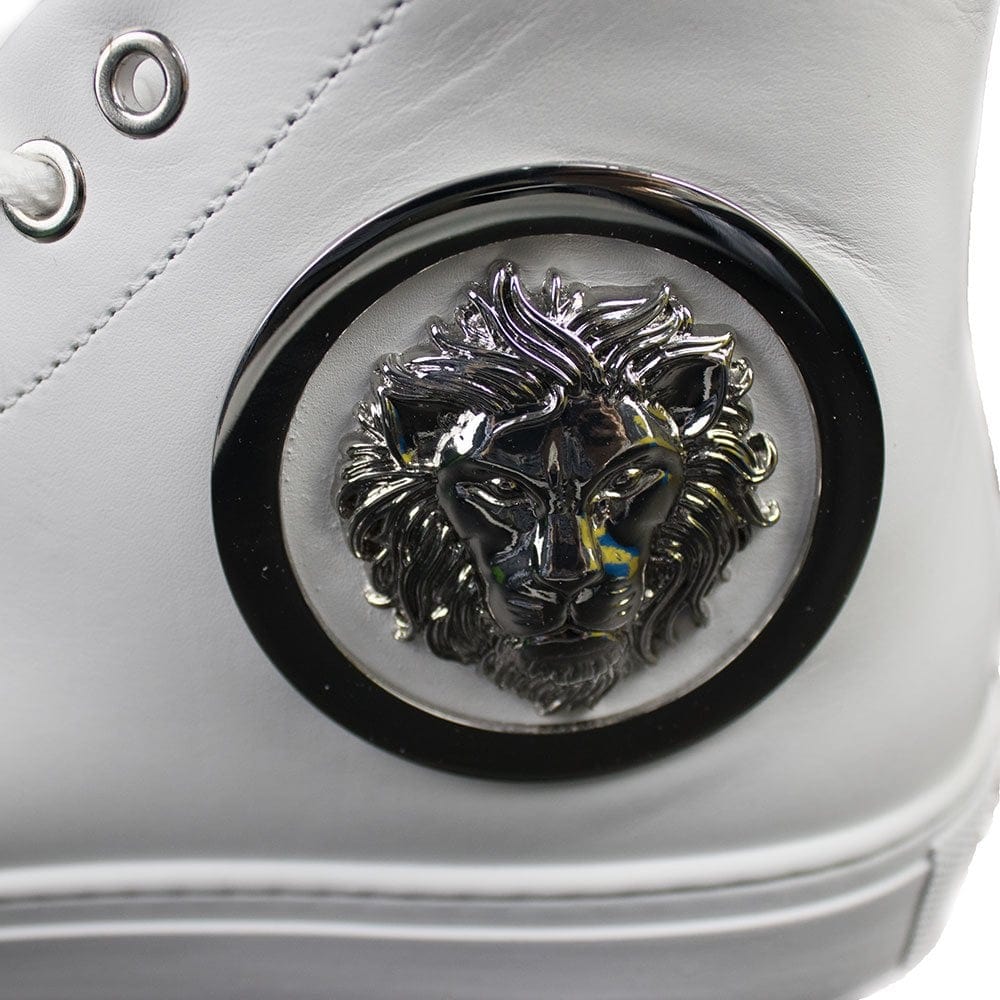 Versace Versus High Top Lion Head Sneaker White