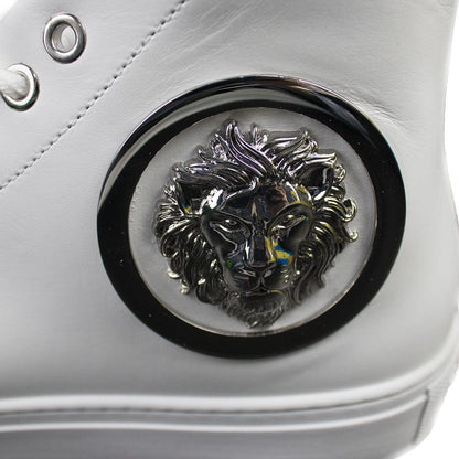 Versace Versus High Top Lion Head Sneaker White