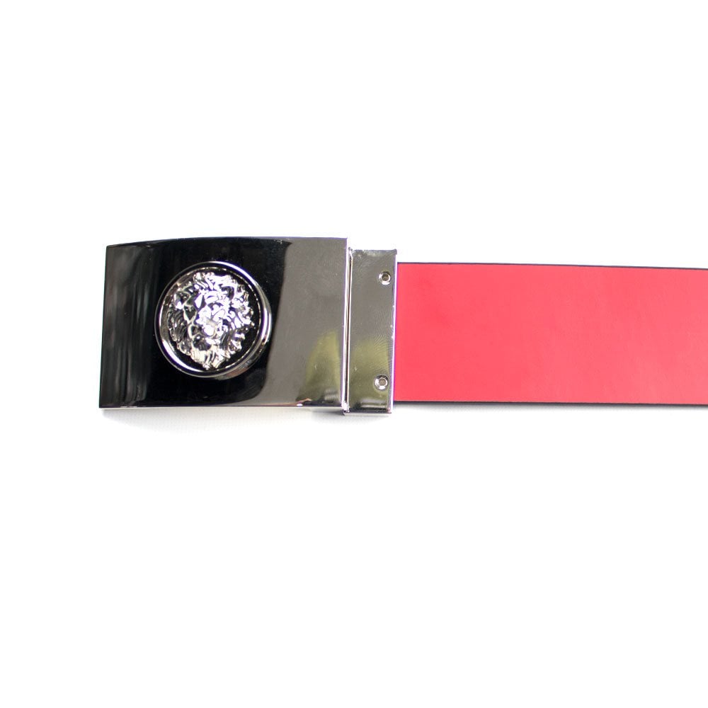 Versace Versus Rectangle Logo Reversible Belt Black/Red