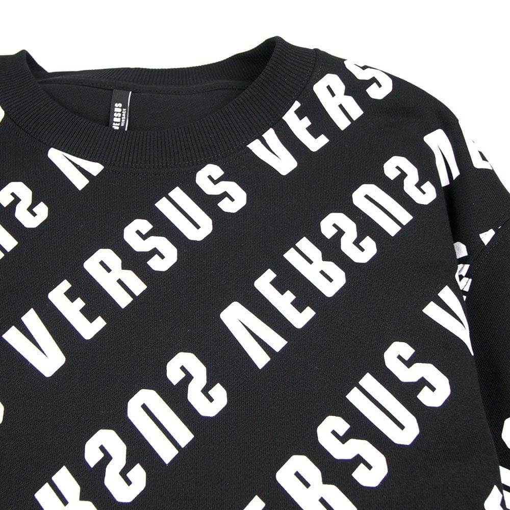 Versace Versus Multi Versus Stamp Sweatshirt Black