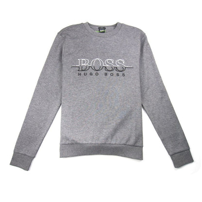 Hugo Boss Salbo Logo Crewneck Sweatshirt Grey