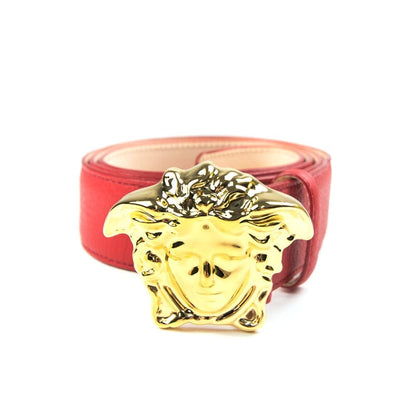 Versace Medusa Head Belt Red