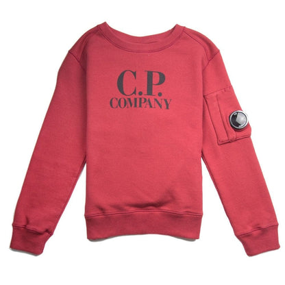 CP Company Undersixteen Watch Viewer Crew Neck Sweatshirt Red