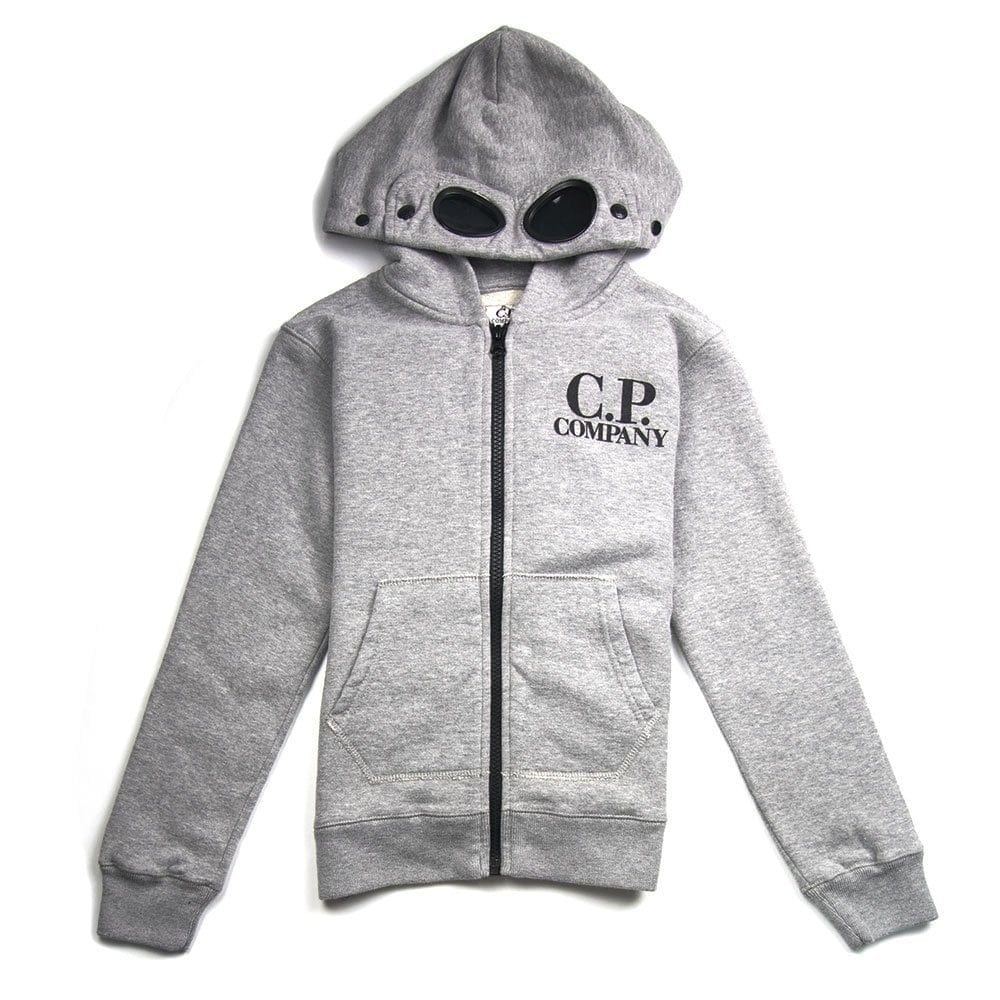 CP Company Undersixteen Goggle Zip Up Hoody Grey