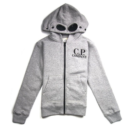 CP Company Undersixteen Goggle Zip Up Hoody Grey