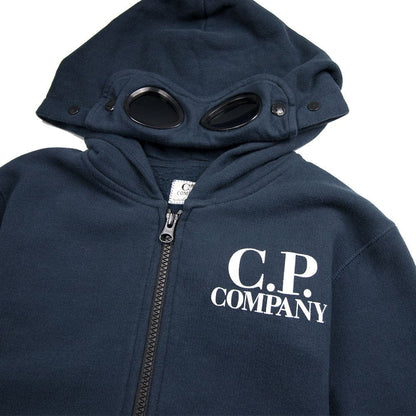 CP Company Undersixteen Goggle Zip Up Hoody Navy
