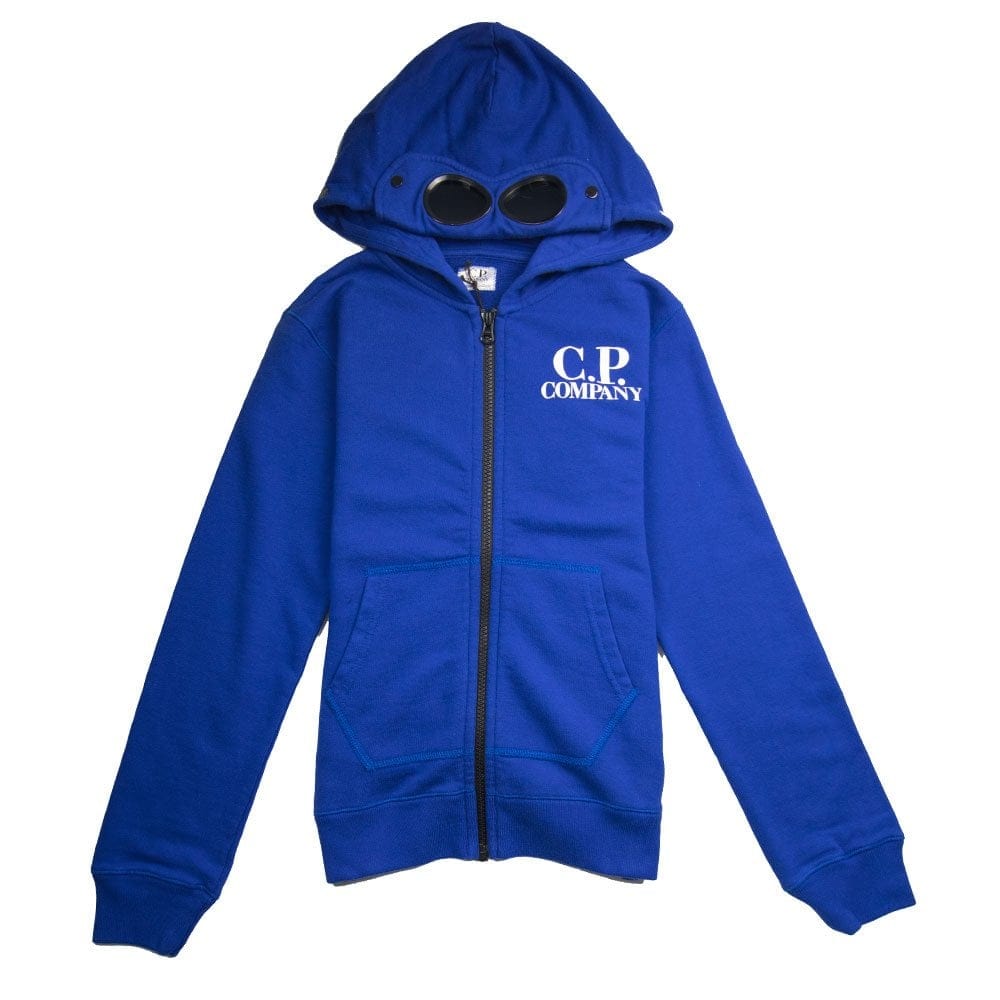 CP Company Undersixteen Goggle Zip Up Hoody Electric Blue