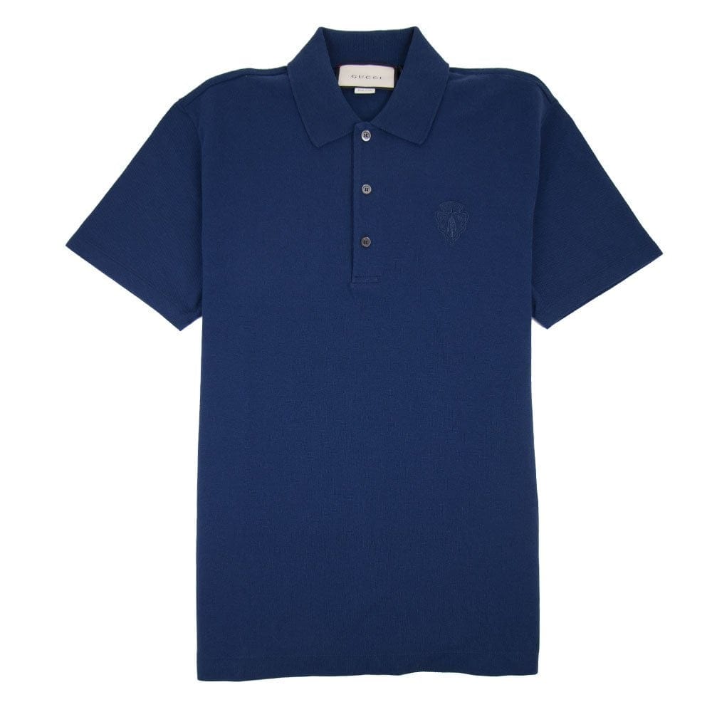 Gucci Logo Polo Shirt Blue