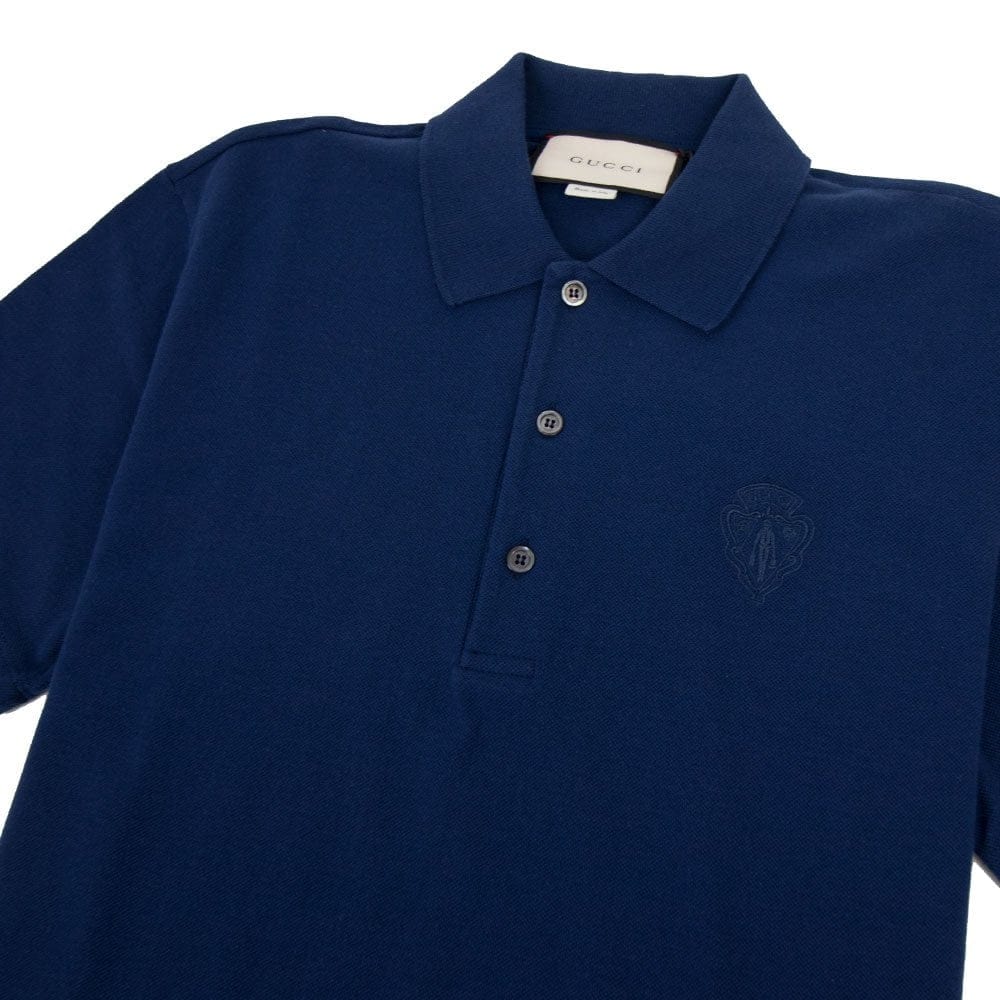 Gucci Logo Polo Shirt Blue