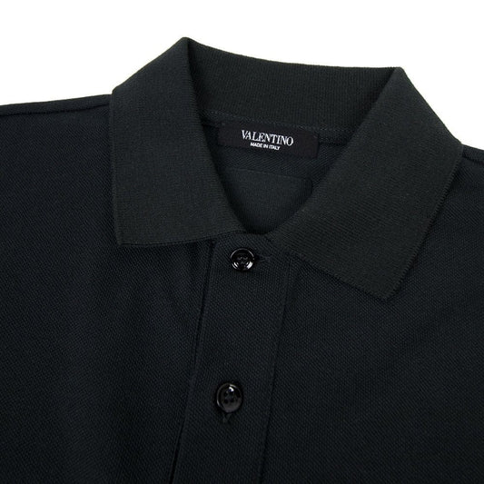 Valentino Rock Stud Polo Shirt Black