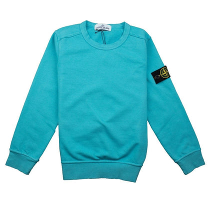 Stone Island Junior Crewneck Sweatshirt Turquoise