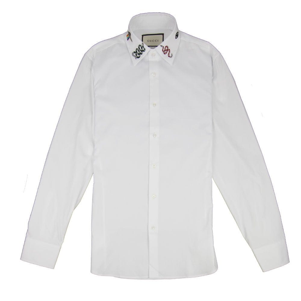 Gucci Cotton Shirt With Symbols White